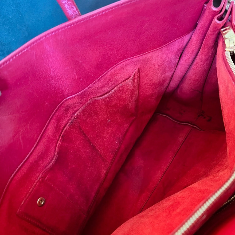 Saint Laurent LARGE Sac Du Jour, Red, YSL Hedi Slimane - Picture 15 of 16